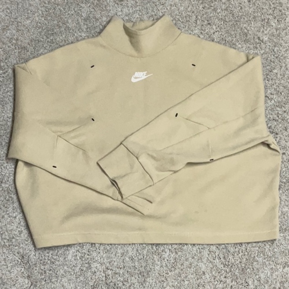 Nike, Beige turtle neck hoodie size: XS